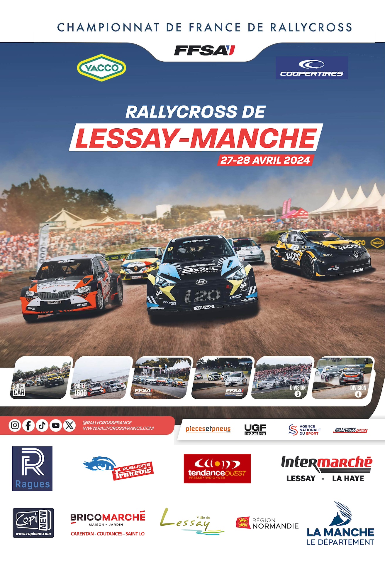 Affiche rallycross lessay 2024