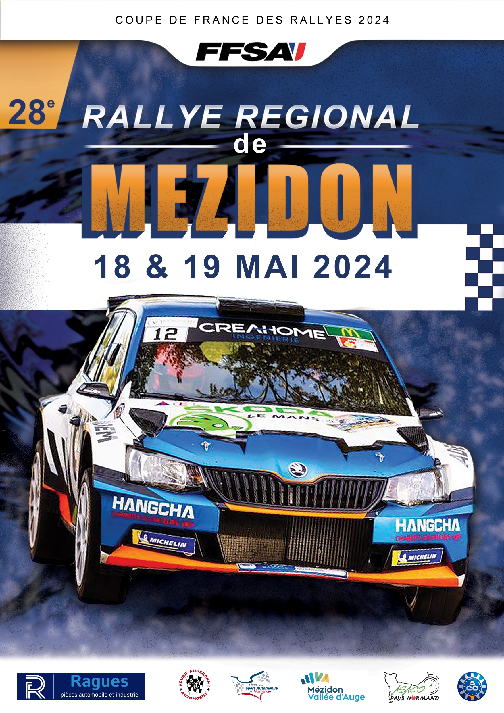 Affiche rallye mezidon 2024